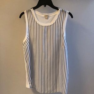 JCrew Blue striped tank top Size Small